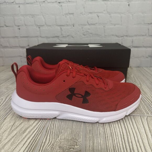 Under Armour Charged Assert 10 Running Shoes Men’s 10.5 Red New - Picture 1 of 8